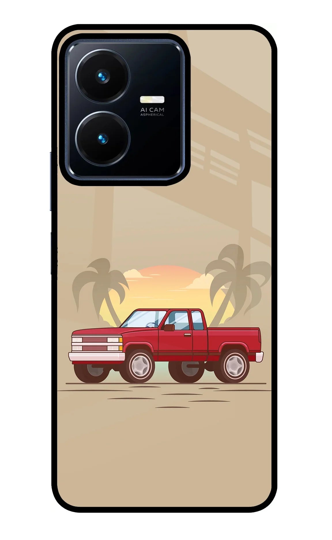 Desert Classic Drive Vivo Y22 Glass Case