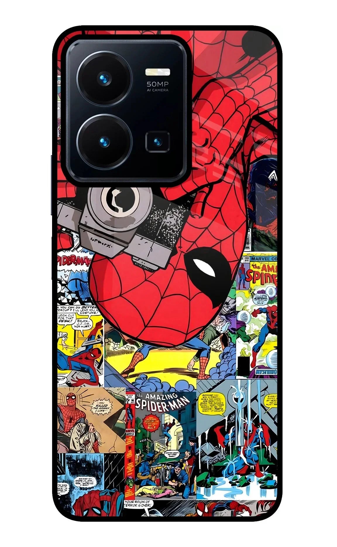Spider Man Vivo Y35 Glass Case