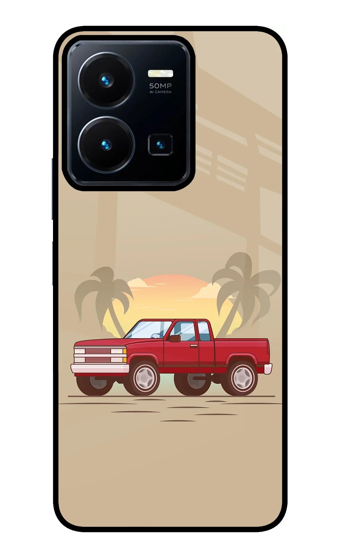 Desert Classic Drive Vivo Y35 Glass Case