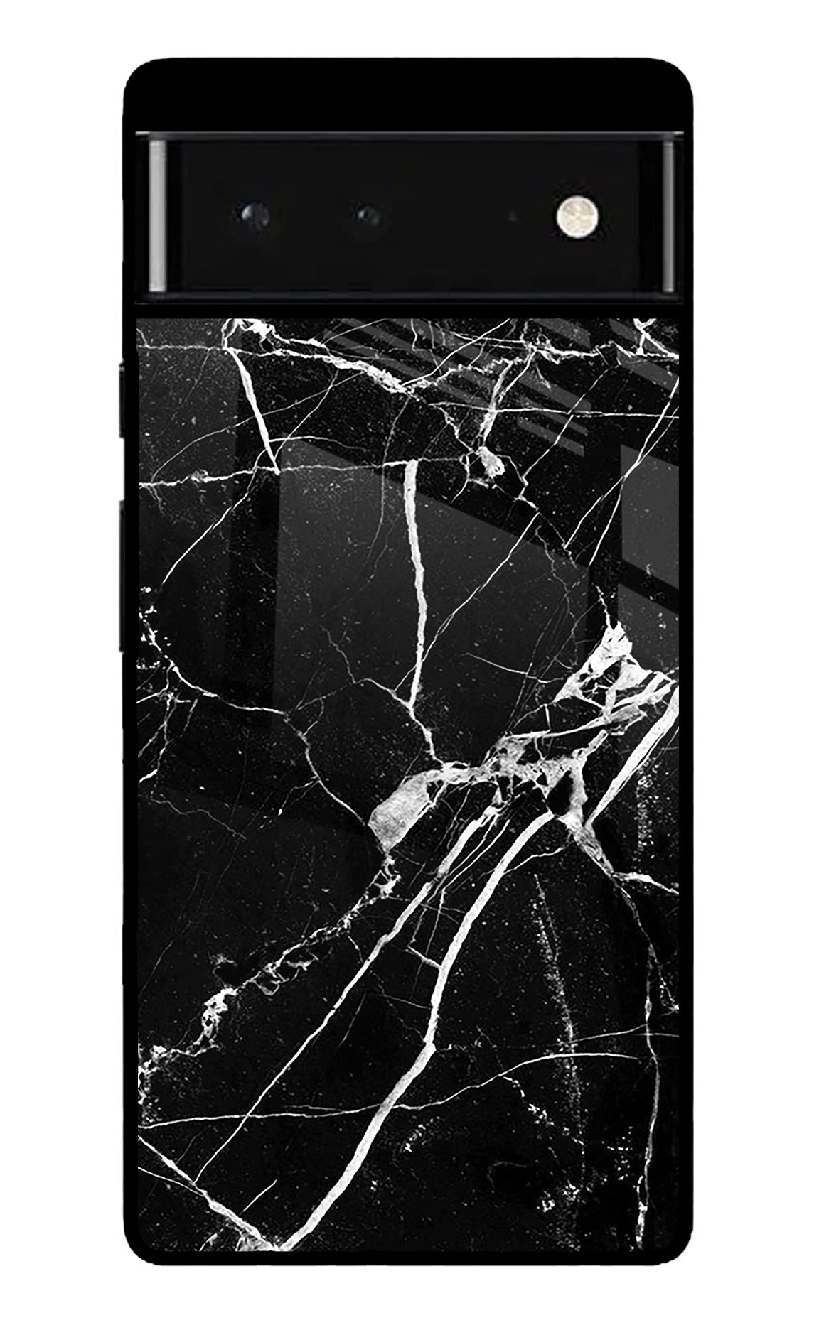 Black Marble Pattern Google Pixel 6 Back Cover