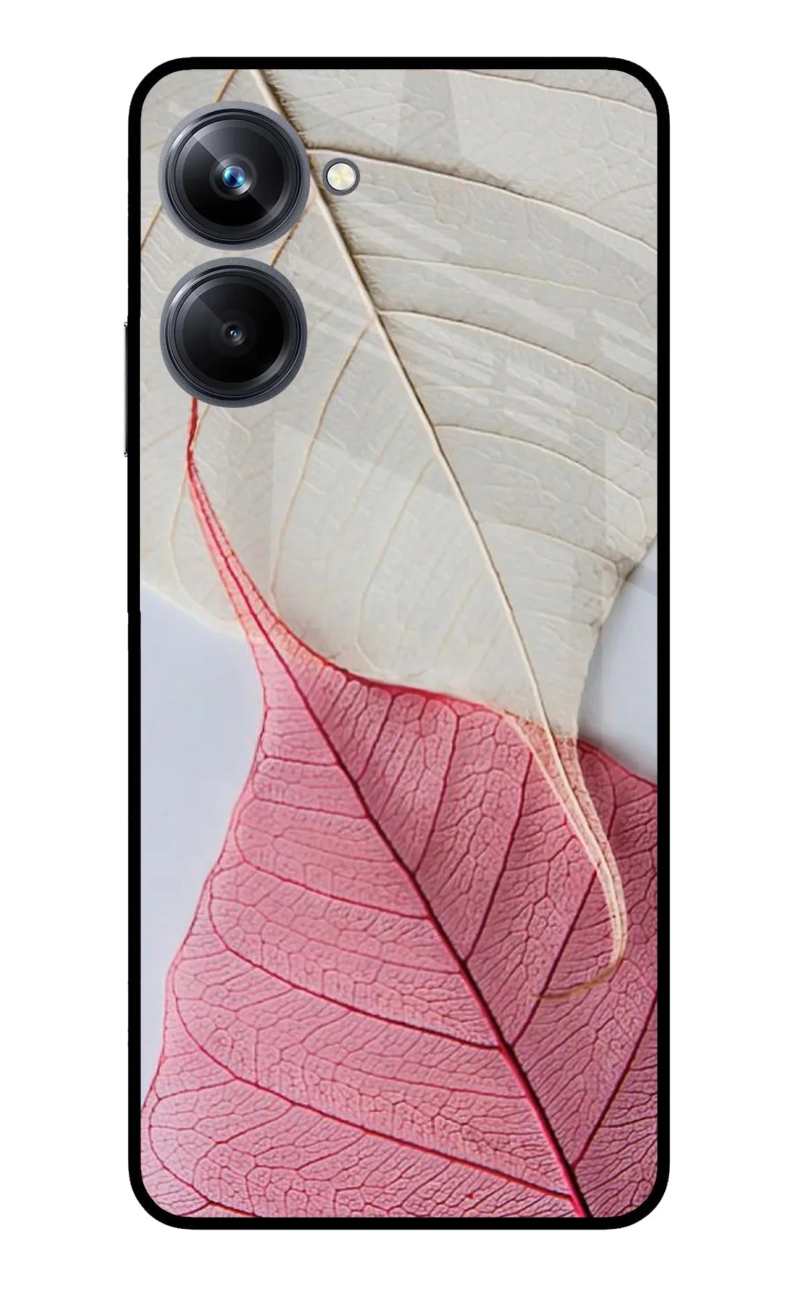 White Pink Leaf Realme 10 Pro 5G Back Cover