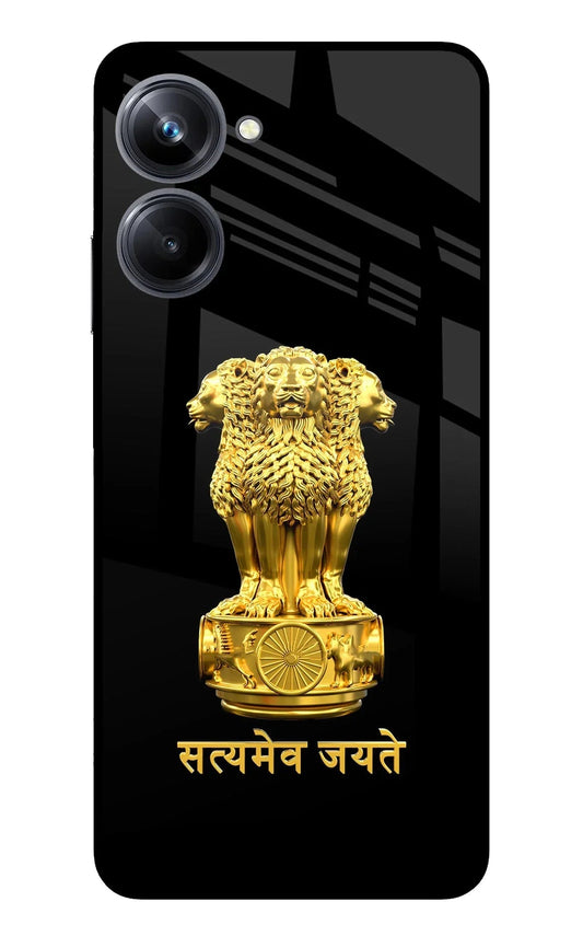 Satyamev Jayate Golden Realme 10 Pro 5G Glass Case