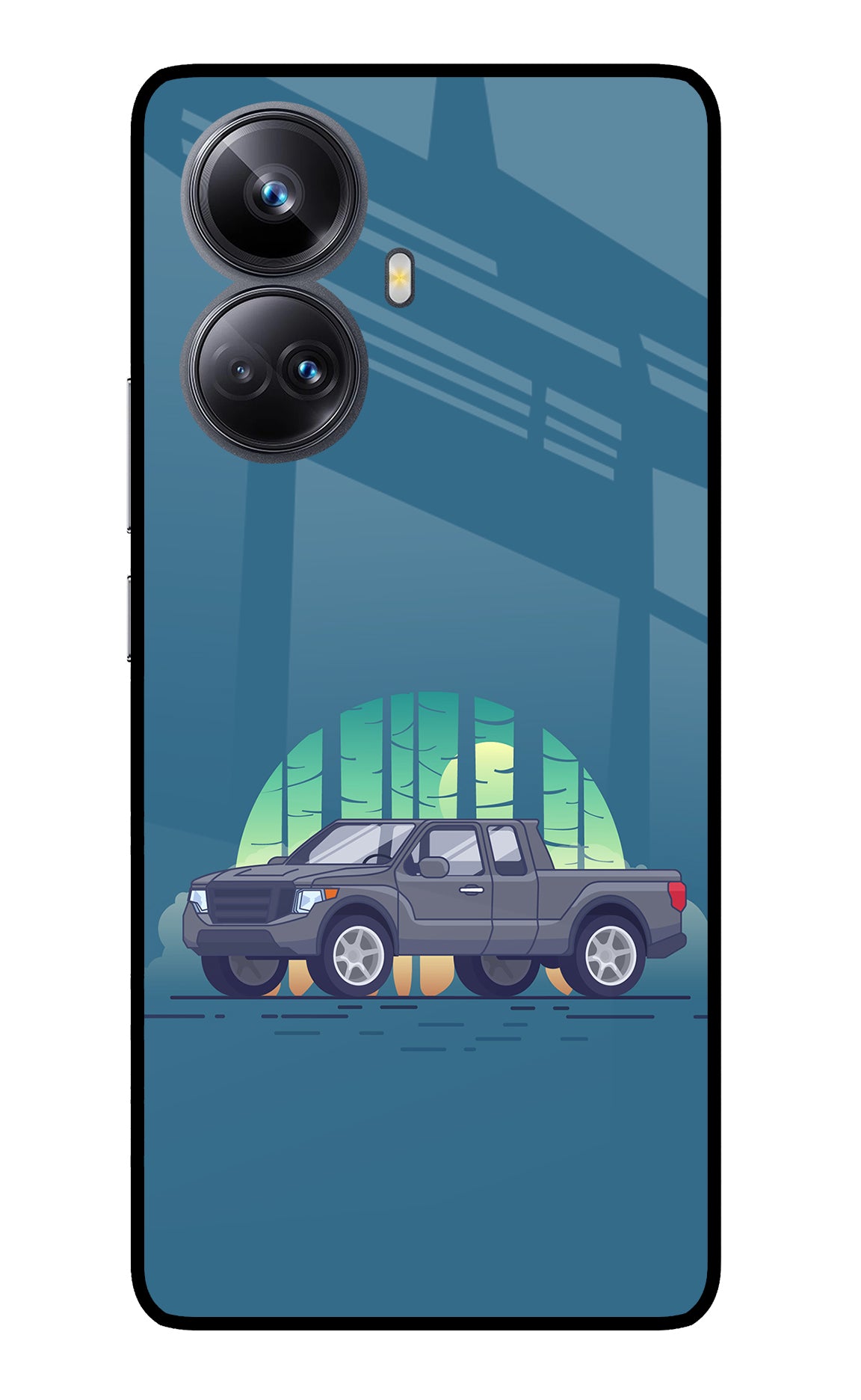 Retro Garage Vibe Realme 10 Pro+ 5G Glass Case