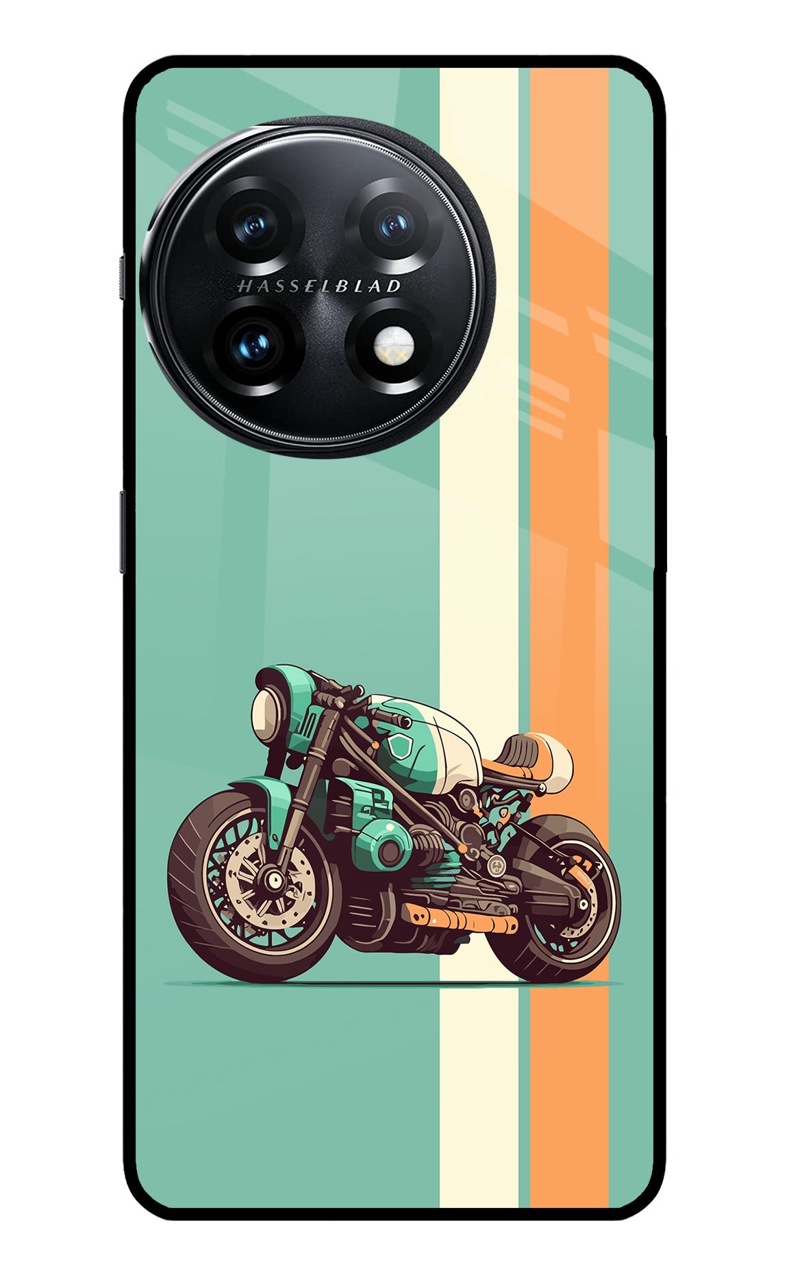 Striped Moto Drift OnePlus 11 5G Glass Case