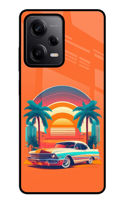 Palm Drive 80s Redmi Note 12 5G Glass Case