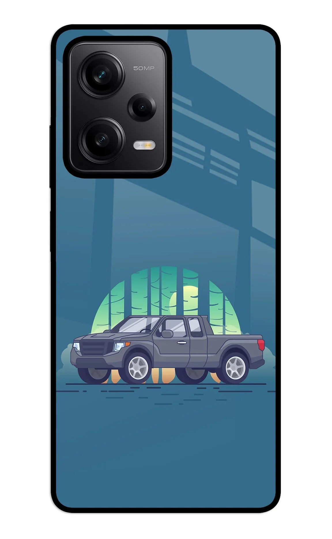 Retro Garage Vibe Redmi Note 12 5G Glass Case