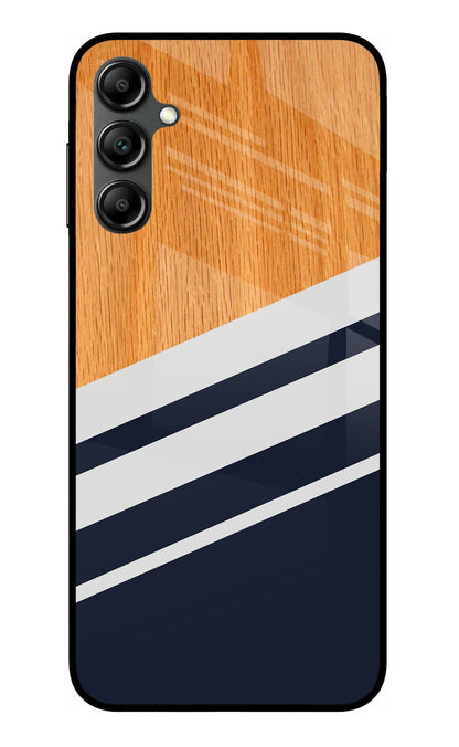 Blue and white wooden Samsung A14 5G Back Cover