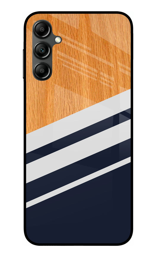 Blue and white wooden Samsung A14 5G Back Cover