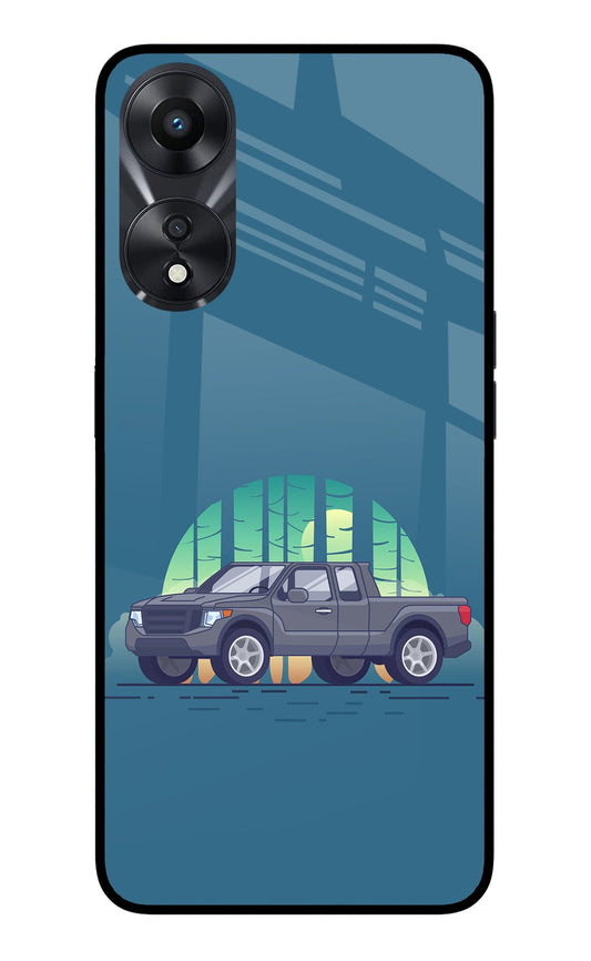 Retro Garage Vibe Oppo A78 5G Glass Case