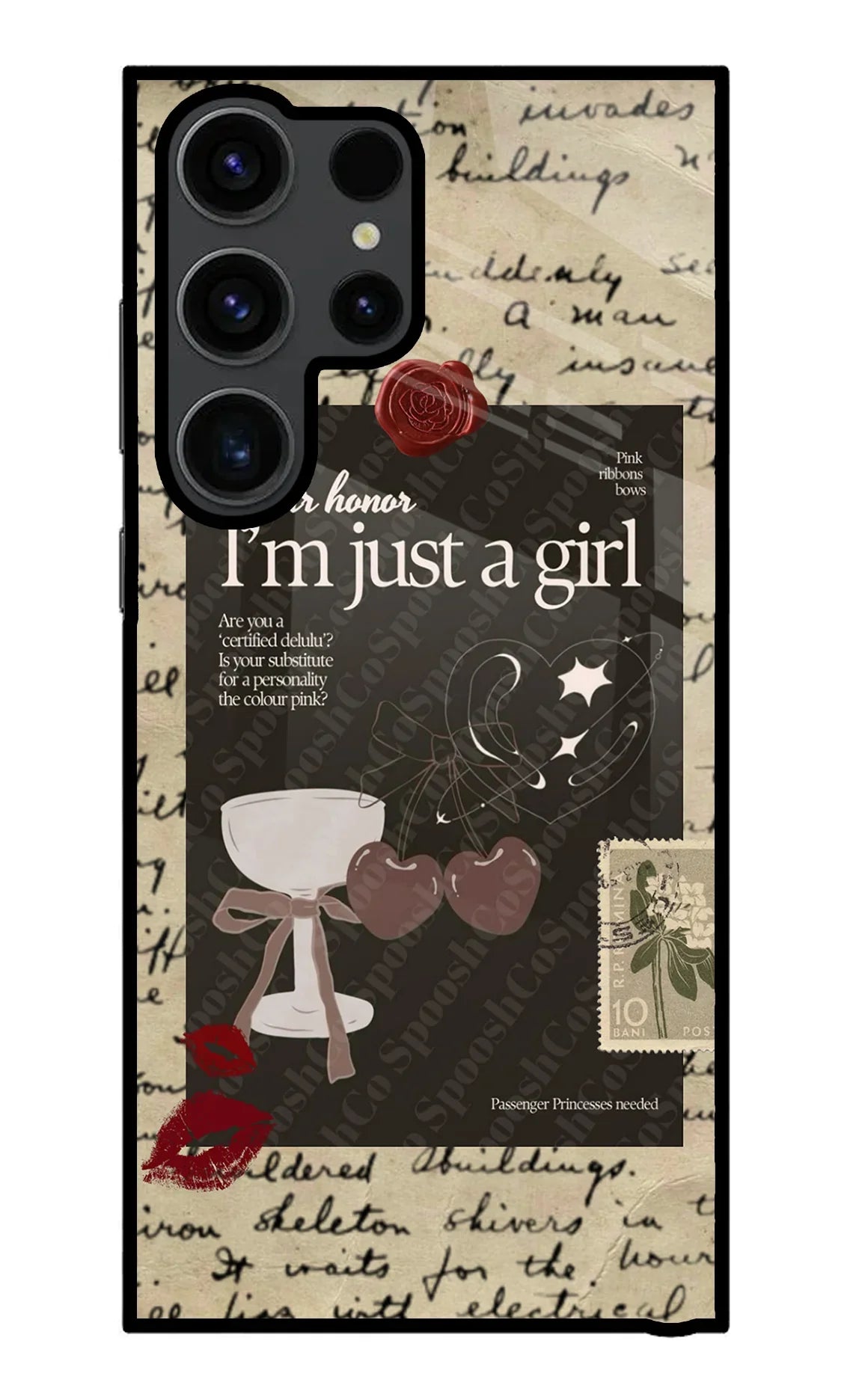 I am just a girl Samsung S23 Ultra Glass Case