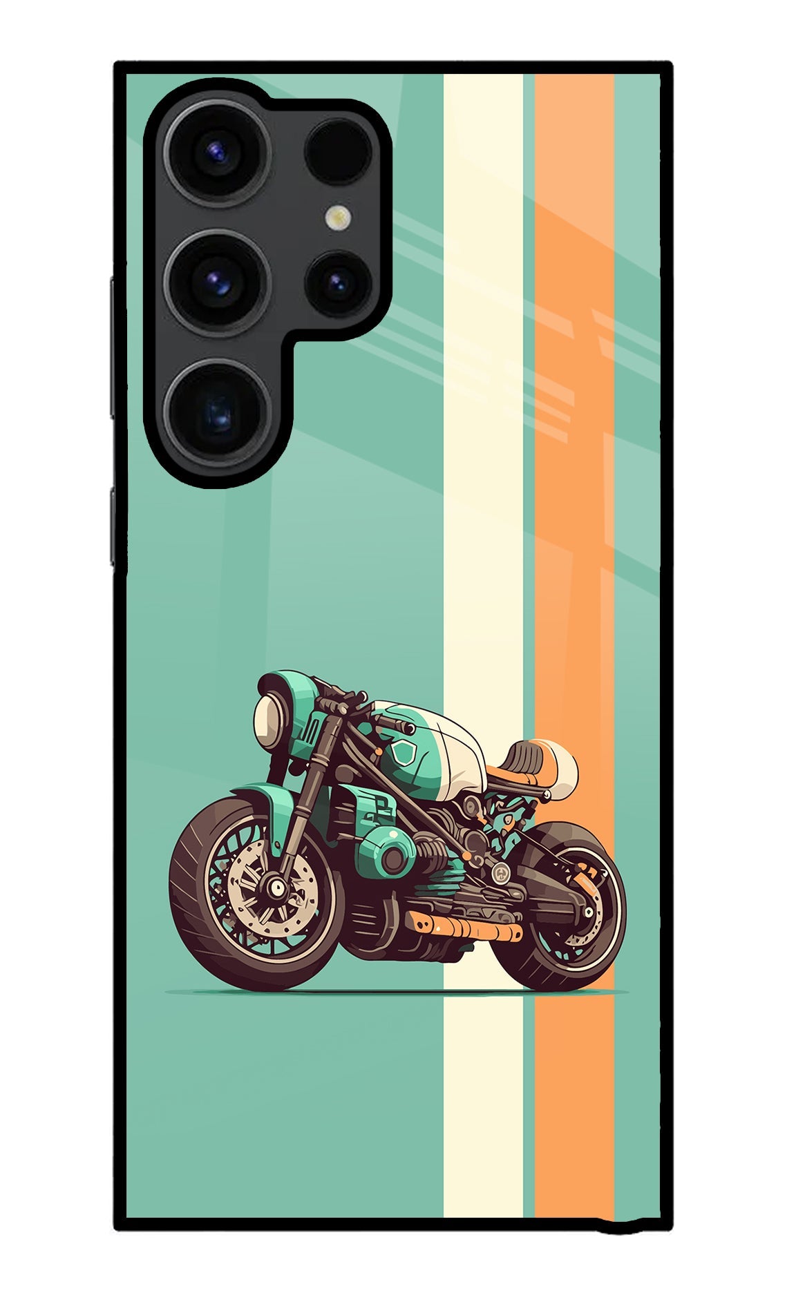 Striped Moto Drift Samsung S23 Ultra Back Cover