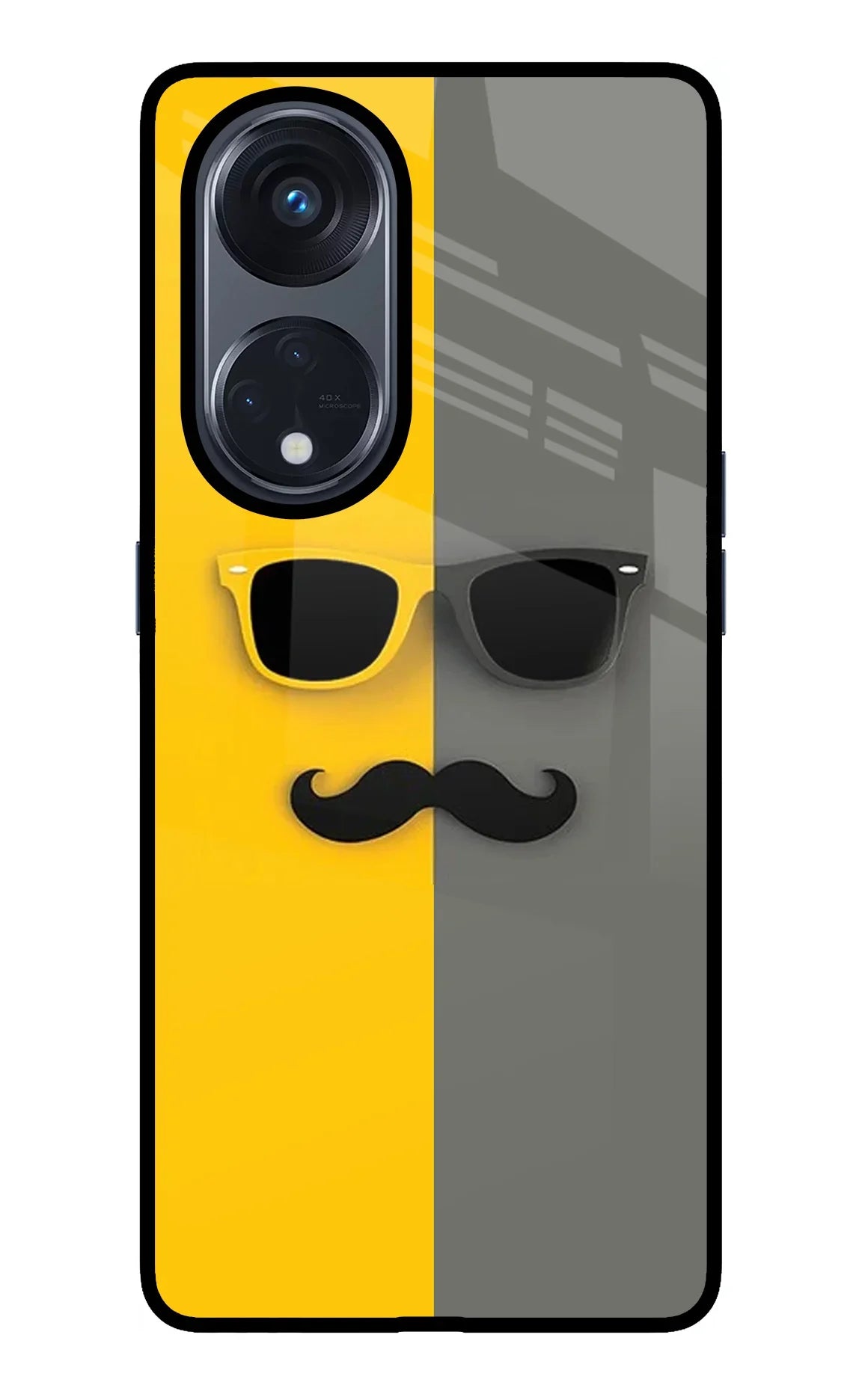 Sunglasses with Mustache Oppo Reno8 T 5G Back Cover