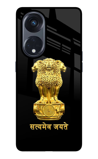 Satyamev Jayate Golden Oppo Reno8 T 5G Back Cover