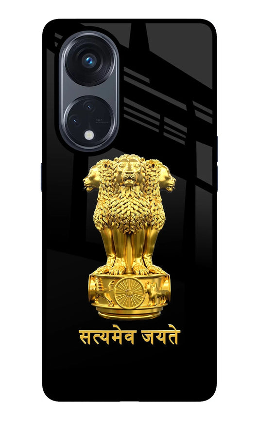 Satyamev Jayate Golden Oppo Reno8 T 5G Back Cover