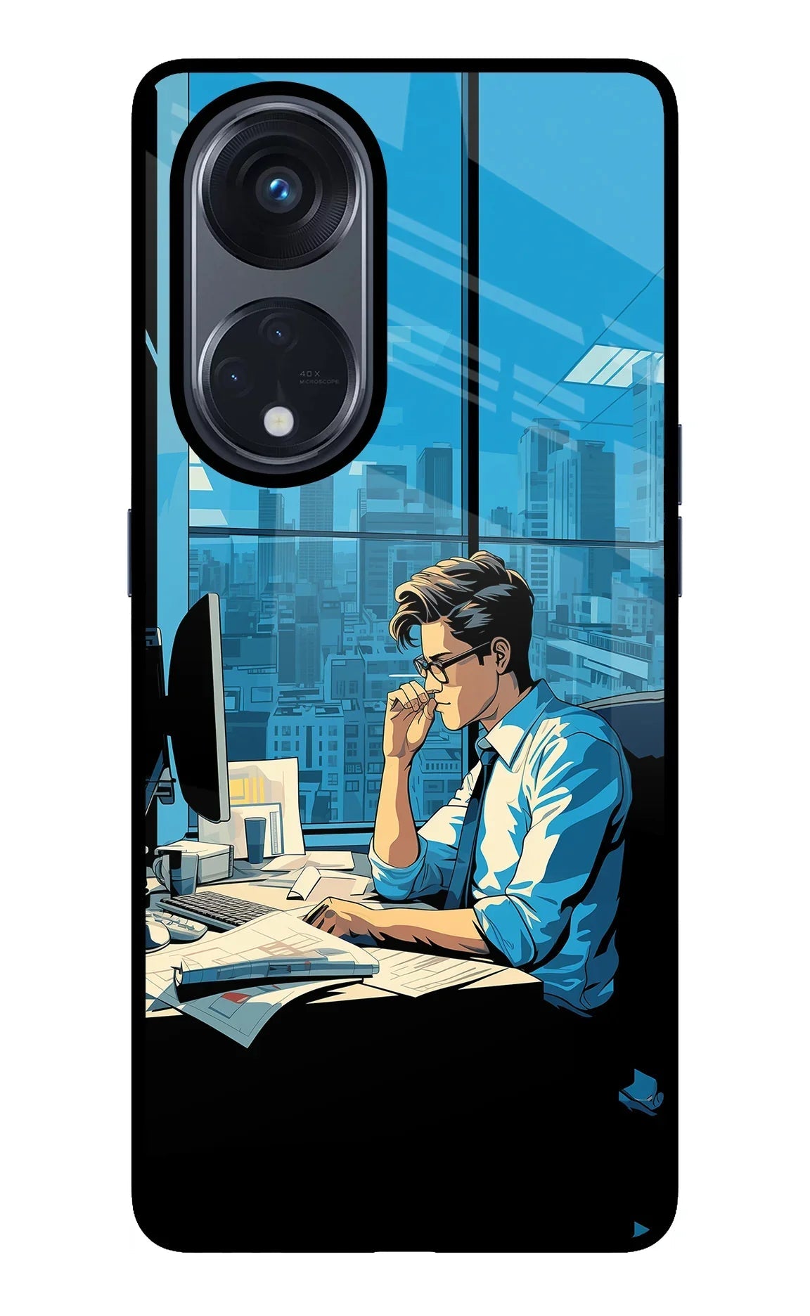 Focused Hustler (AI Generated) Oppo Reno8 T 5G Glass Case