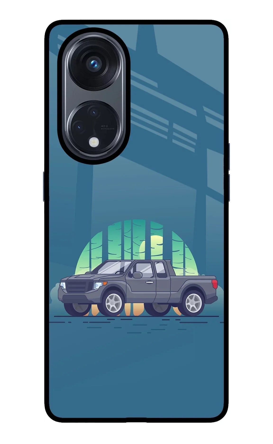 Retro Garage Vibe Oppo Reno8 T 5G Glass Case