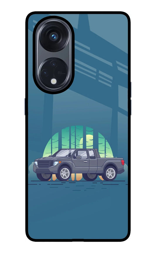 Retro Garage Vibe Oppo Reno8 T 5G Glass Case