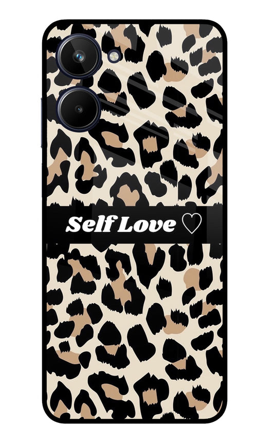 Leopard Print Self Love Realme 10 Glass Case
