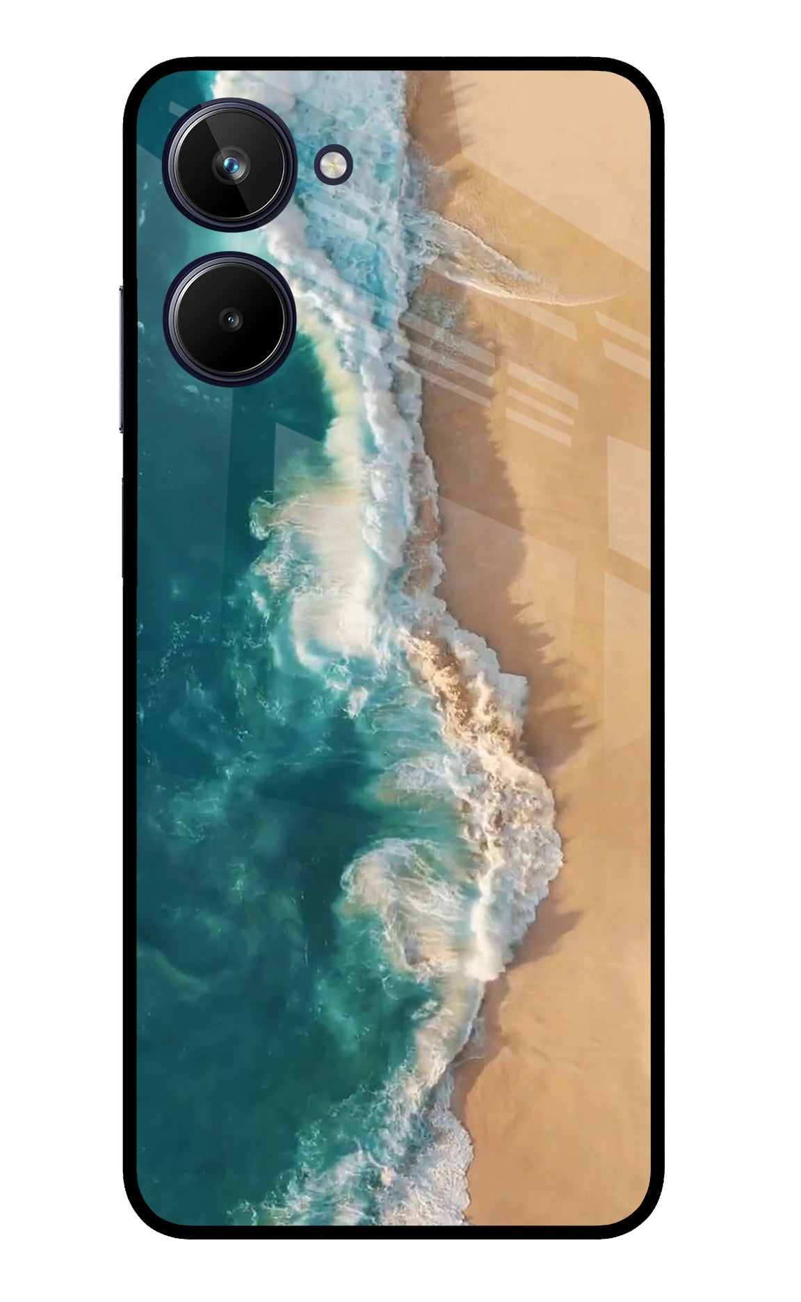 Ocean Beach Realme 10 Glass Case