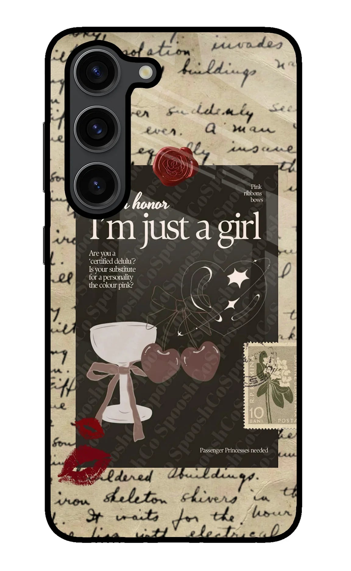 I am just a girl Samsung S23 Plus Glass Case