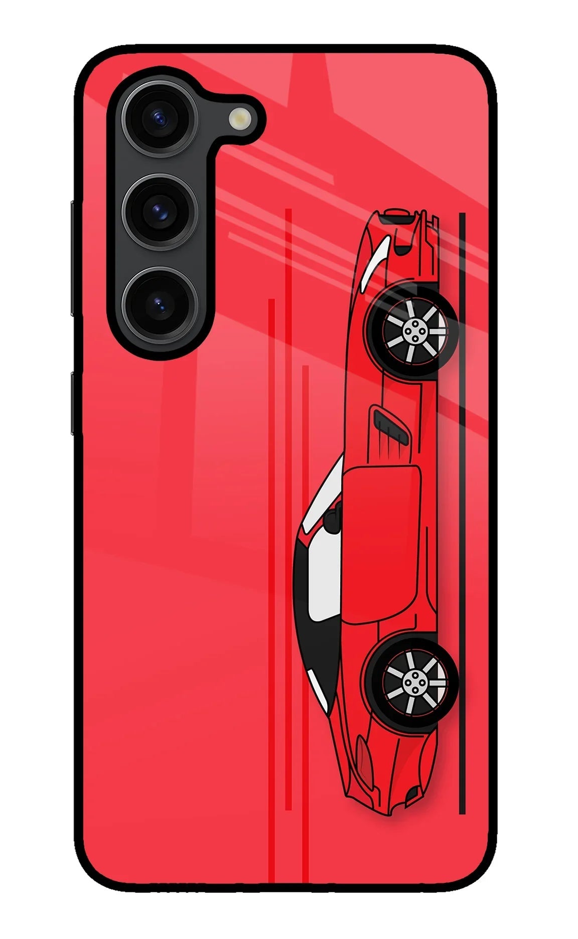 Red Velocity Samsung S23 Plus Glass Case