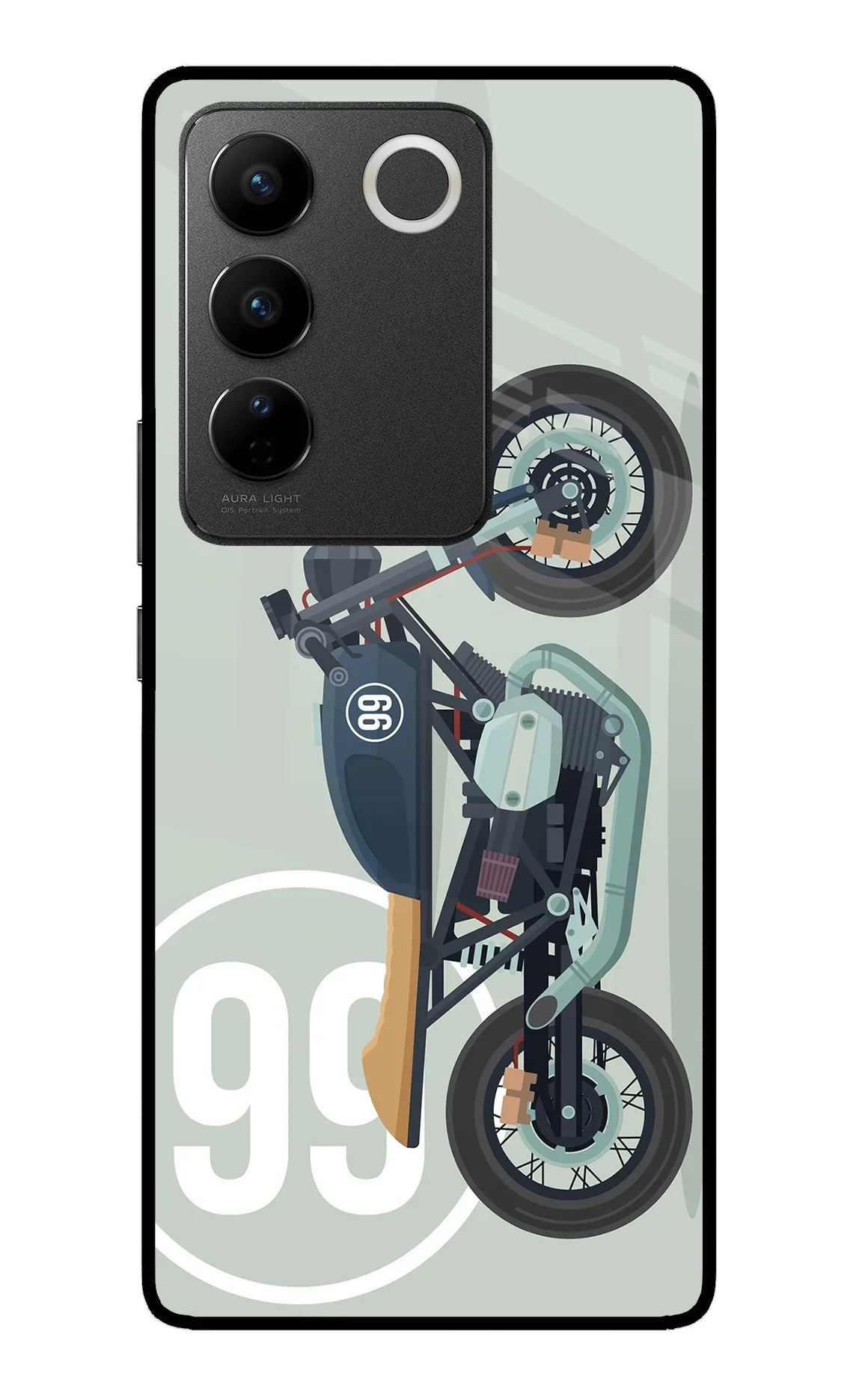 Classic Cafe Racer 99 Vivo V27/V27 Pro Glass Case
