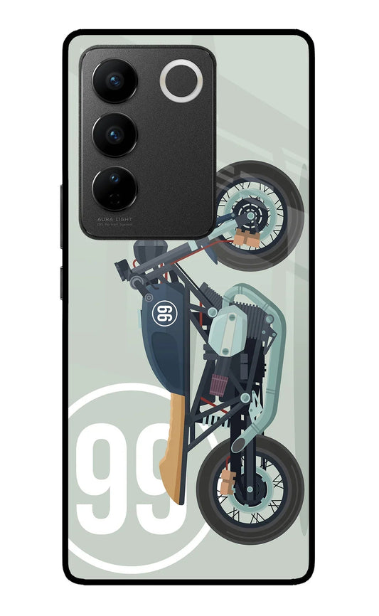 Classic Cafe Racer 99 Vivo V27/V27 Pro Glass Case
