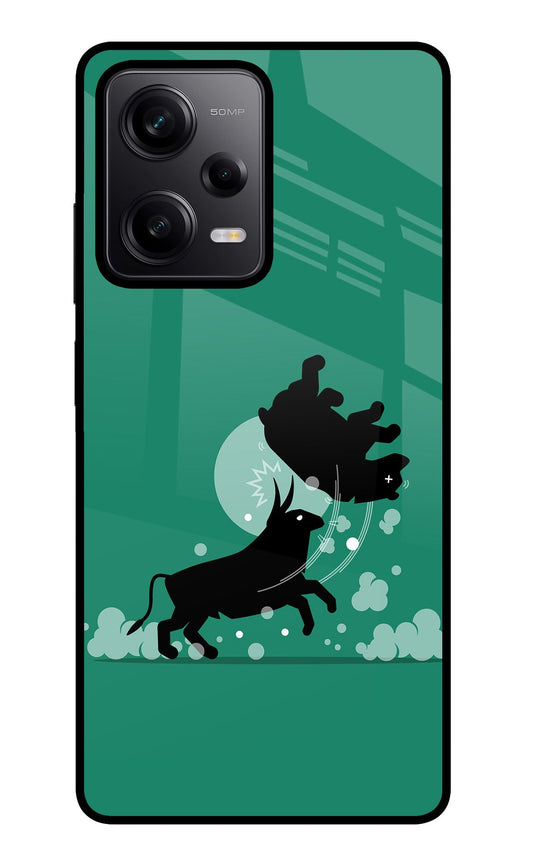 Bull Conqueror Poco X5 5G Glass Case