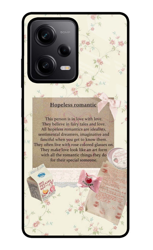 Hopeless Romantic Poco X5 5G Glass Case