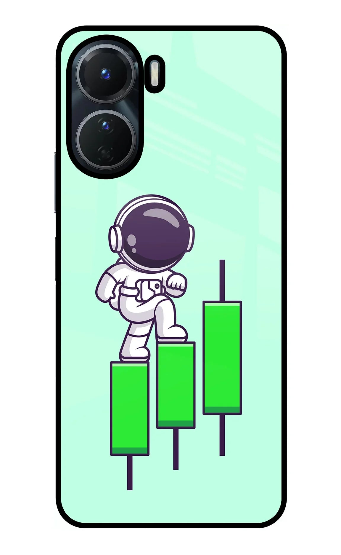 Astronaut Trader Vivo Y56 5G Glass Case