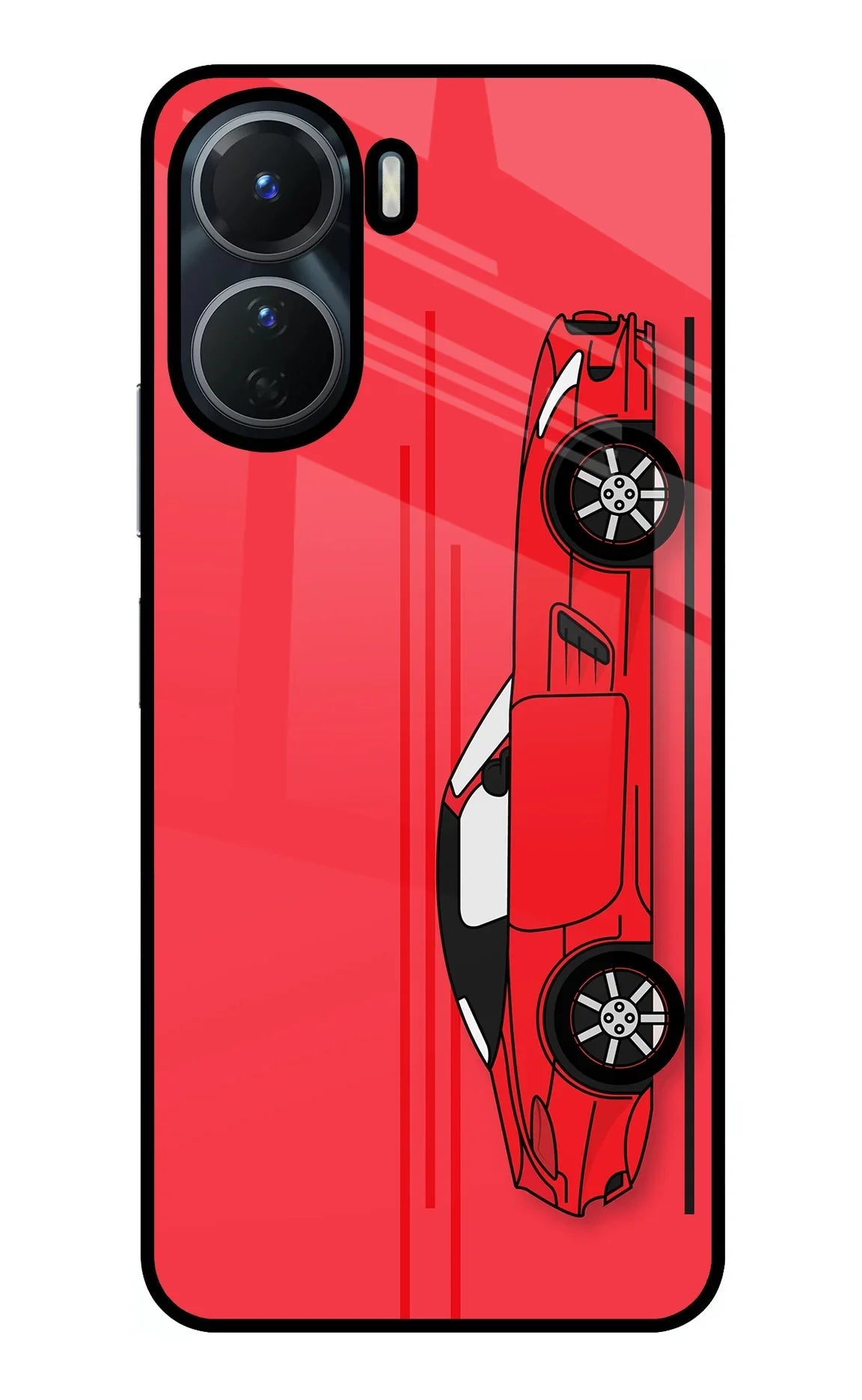 Red Velocity Vivo Y56 5G Glass Case