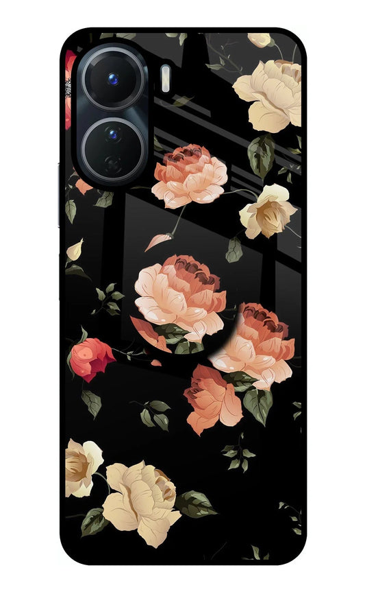 Flowers Vivo Y56 5G Glass Case