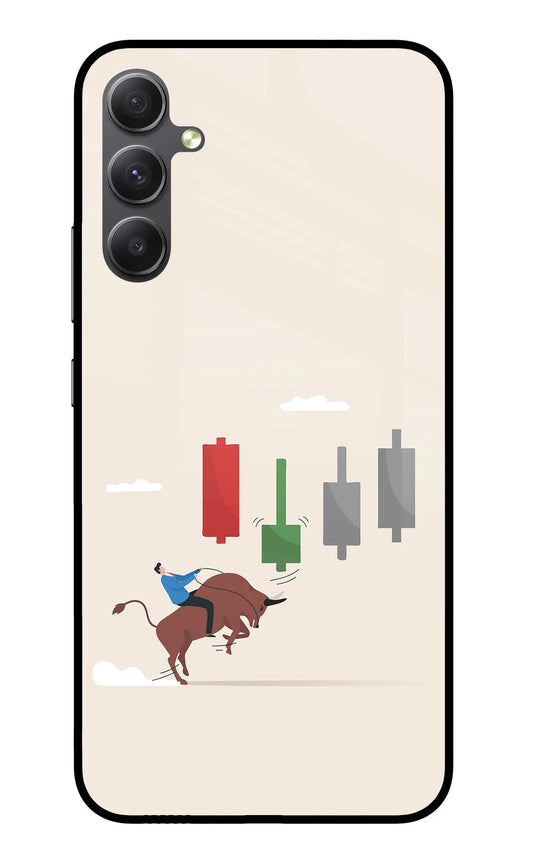 Bull Trading Momentum Samsung A34 5G Glass Case