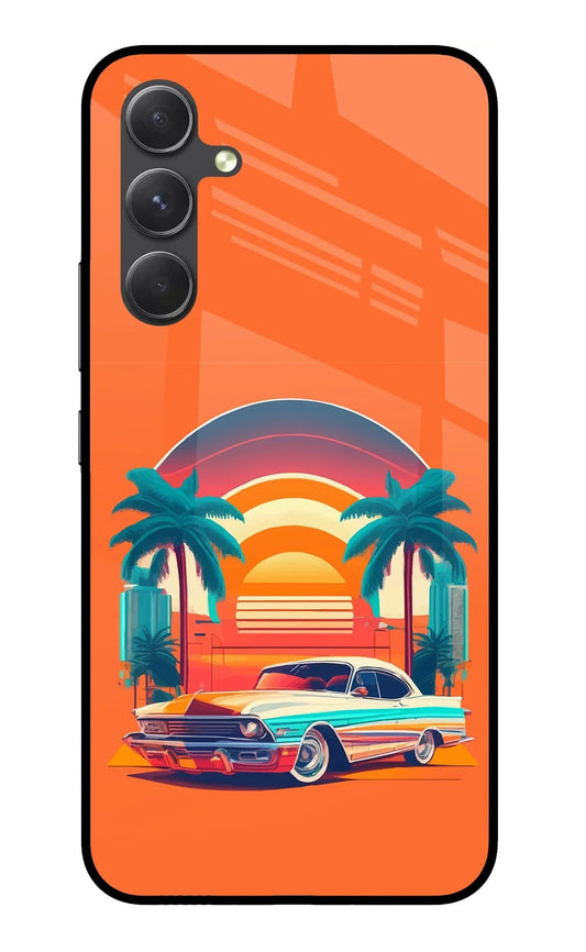 Palm Drive 80s Samsung A54 5G Glass Case