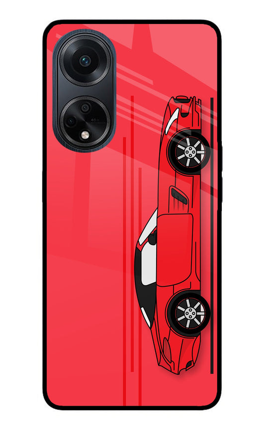 Red Velocity Oppo F23 Glass Case