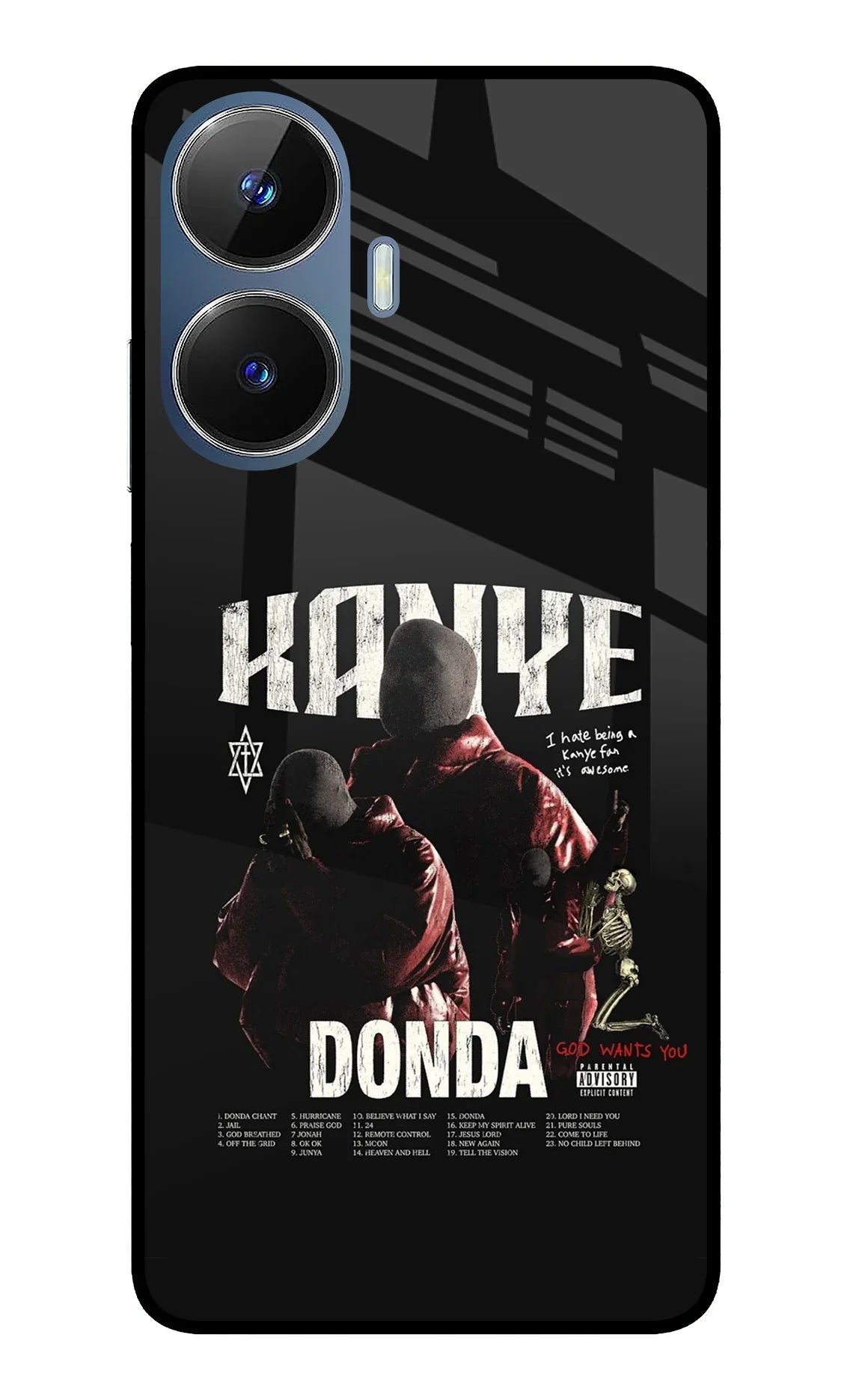Donda Kanye West Realme C55/N55 Glass Case