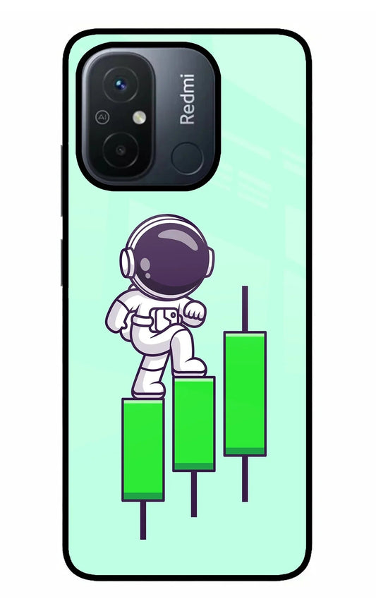 Astronaut Trader Redmi 12C Glass Case