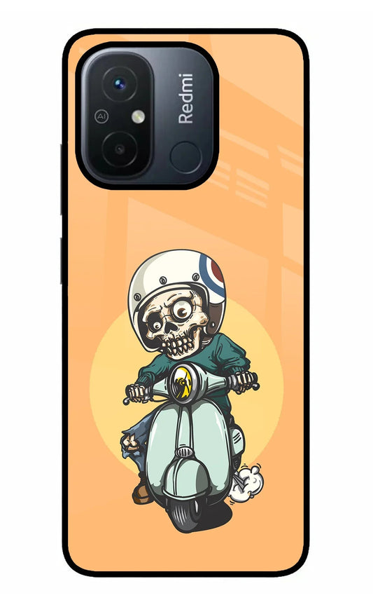 Undead Biker Redmi 12C Glass Case