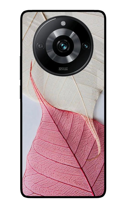 White Pink Leaf Realme 11 Pro/Pro+ 5G Back Cover