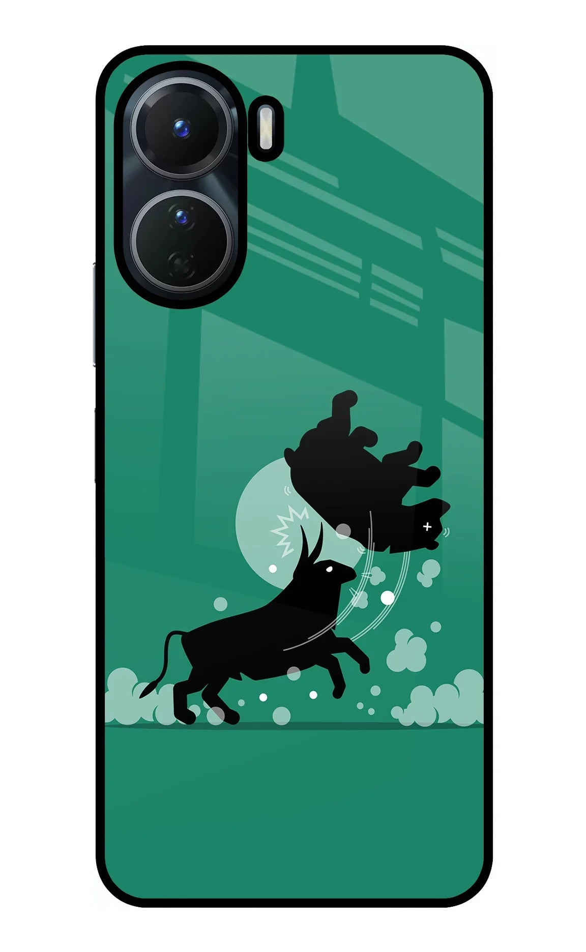 Bull Conqueror Vivo T2x 5G Glass Case