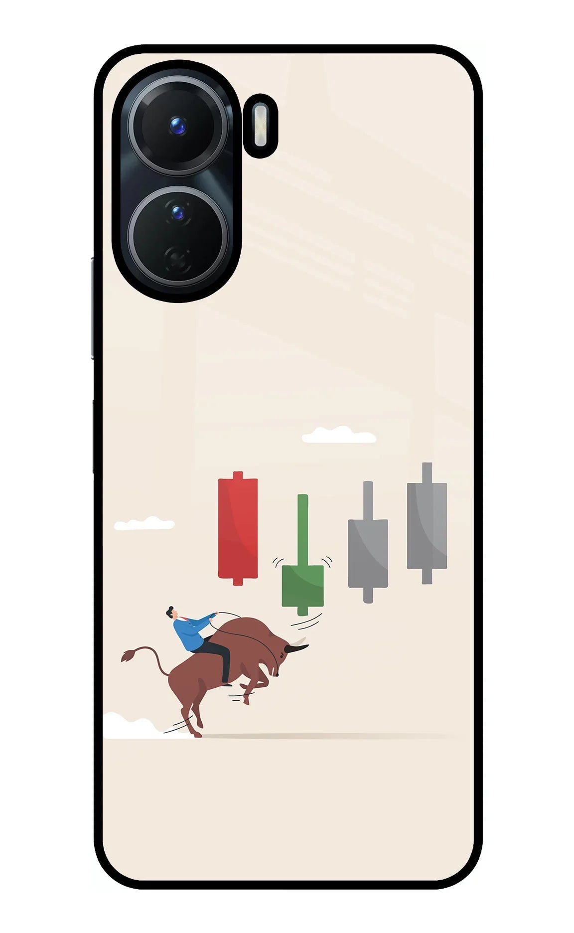 Bull Trading Momentum Vivo T2x 5G Glass Case