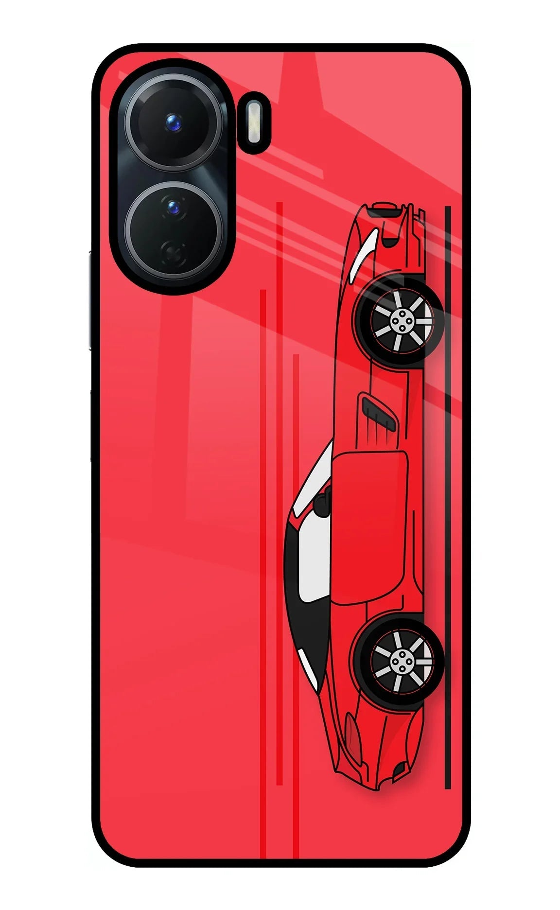 Red Velocity Vivo T2x 5G Glass Case