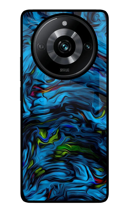 Dark Blue Abstract Realme Narzo 60 Pro Glass Case