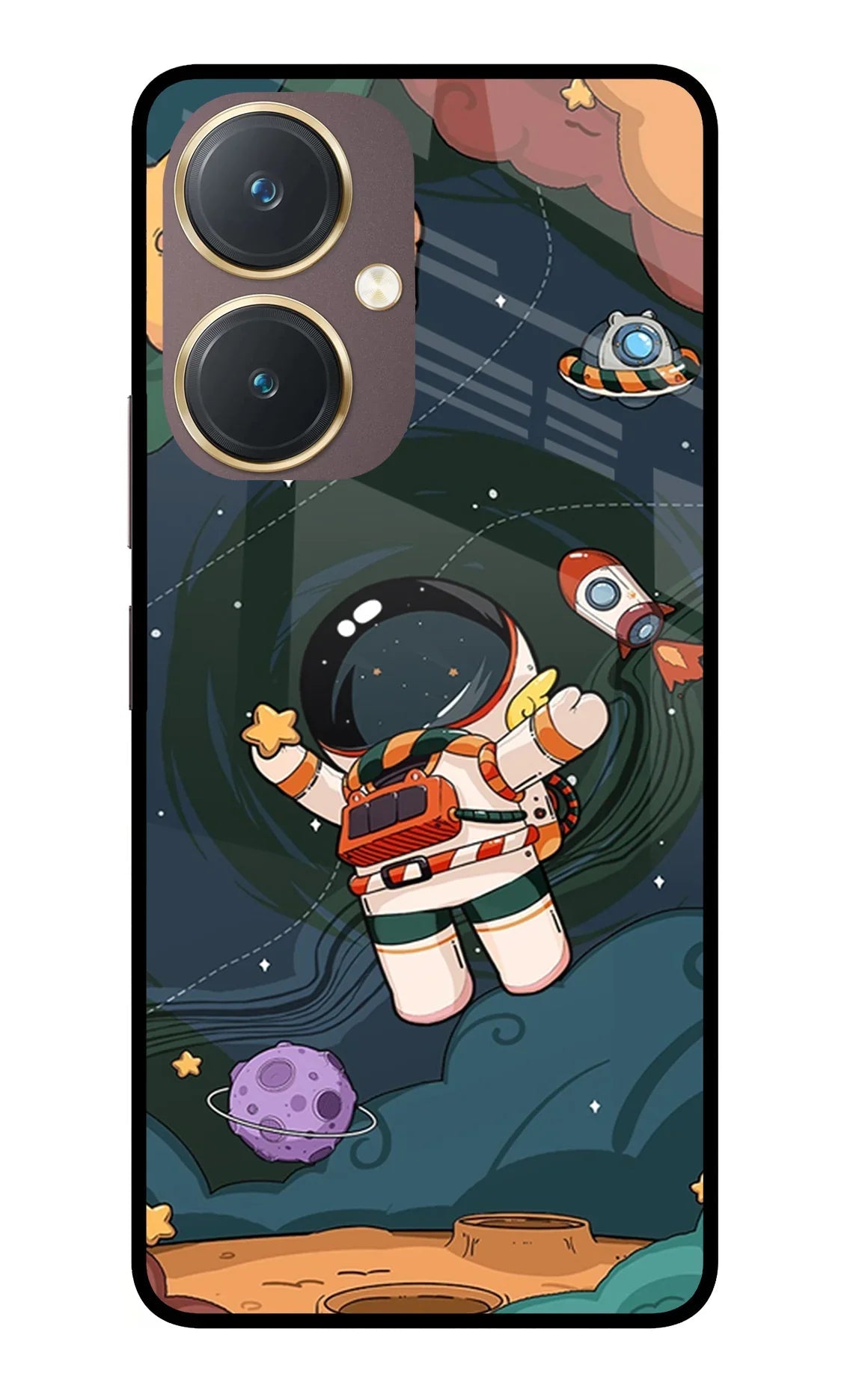 Cartoon Astronaut Vivo Y27 Back Cover