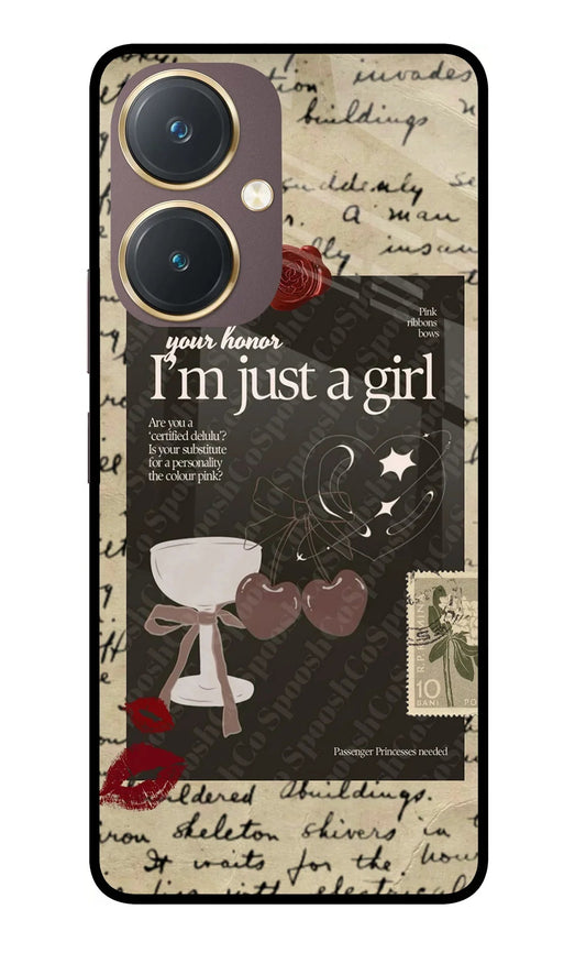 I am just a girl Vivo Y27 Glass Case