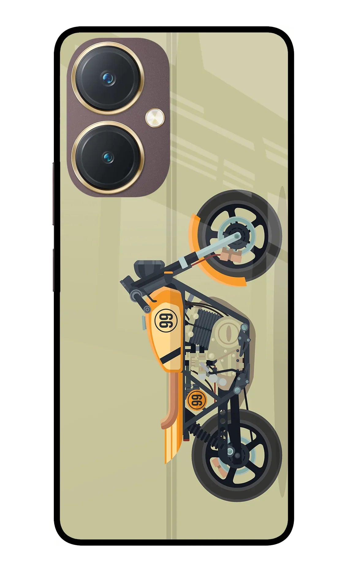 Vertical Speedster Vivo Y27 Glass Case