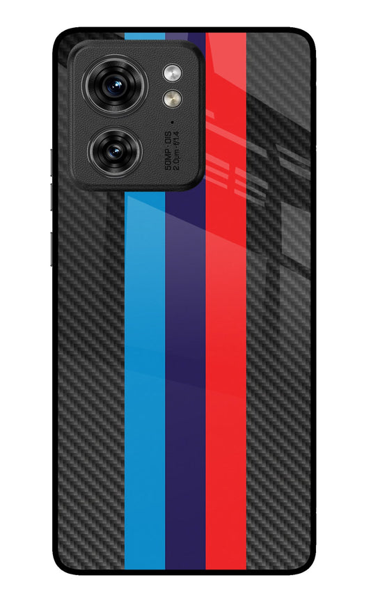 BMW Stripes Pattern Moto Edge 40 Back Cover