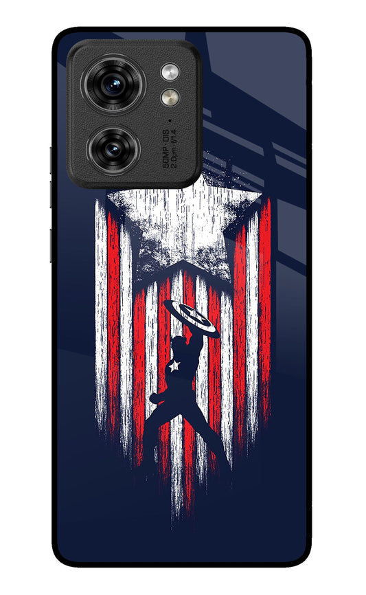 Captain America Marvel Art Moto Edge 40 Back Cover