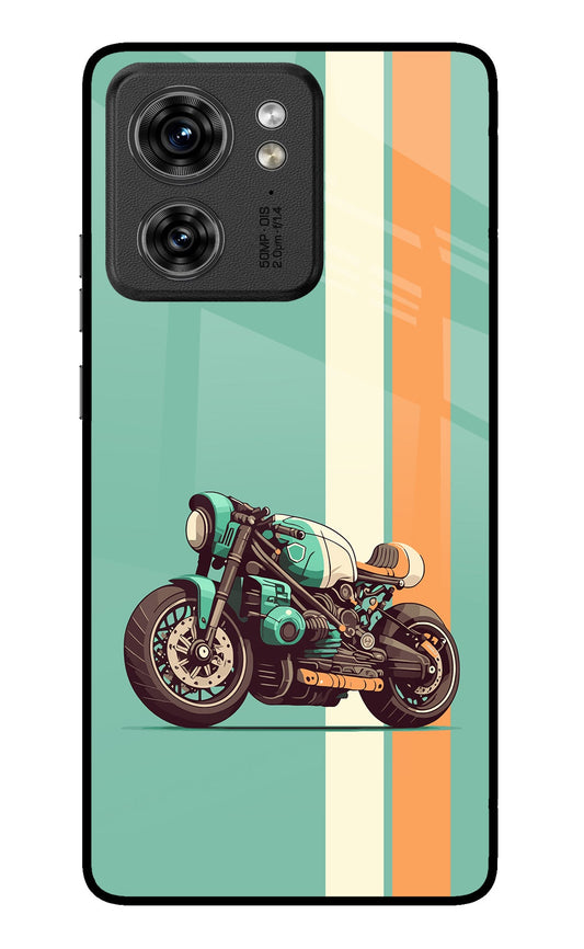 Striped Moto Drift Moto Edge 40 Back Cover