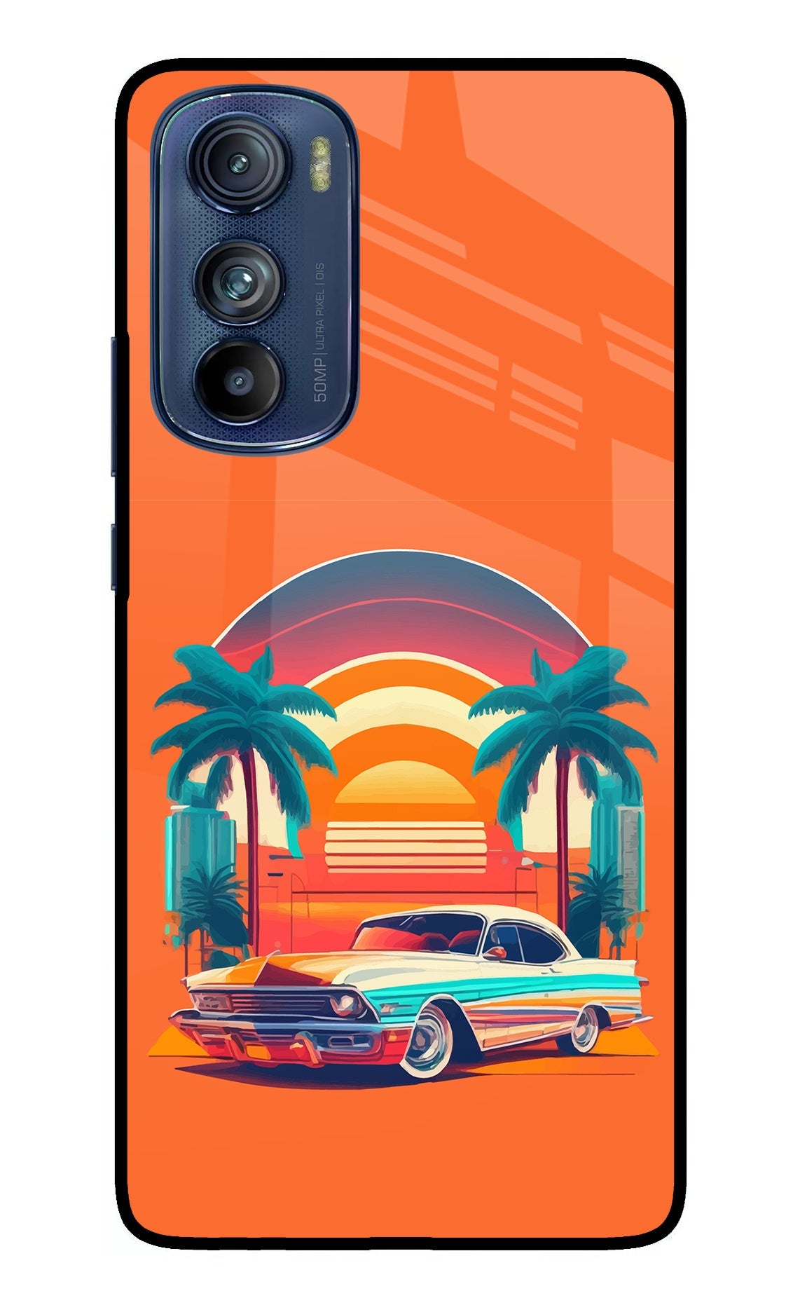 Palm Drive 80s Moto Edge 30 Back Cover